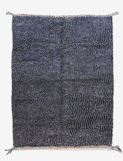 Black and Ivory Moroccan Rug - Forma 107