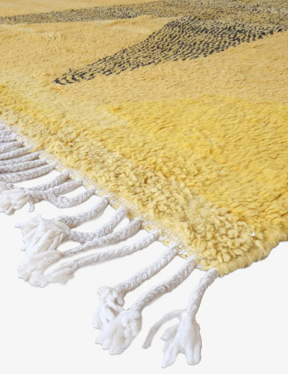 Yellow Moroccan Wool Rug 10.3 x 8.5 ft / 313 x 260 cm - Surcoma