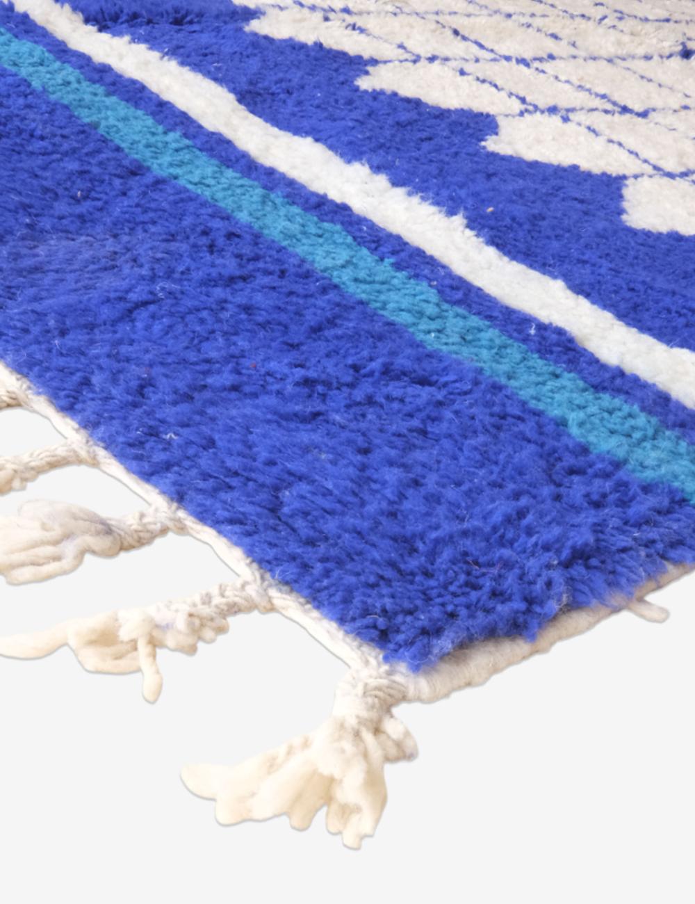 Contemporary Moroccan Blue Rug 8.7 x 5.9 ft / 264 x 180 cm