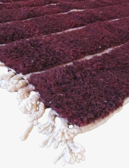 Deep Burgundy Moroccan Wool Rug 9.3 x 7.5 ft / 284 x 231 cm - Surcoma