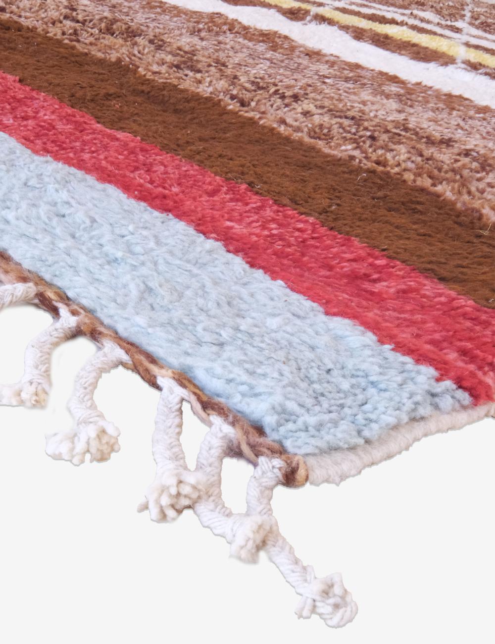 Authentic Tribal Moroccan Wool Rug 9.7 x 7.1 ft / 297 x 219 cm - Surcoma