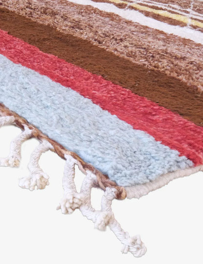 Authentic Tribal Moroccan Wool Rug 9.7 x 7.1 ft / 297 x 219 cm - Surcoma