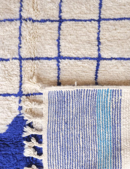 Contemporary Moroccan Blue Rug 8.7 x 5.9 ft / 264 x 180 cm - Surcoma