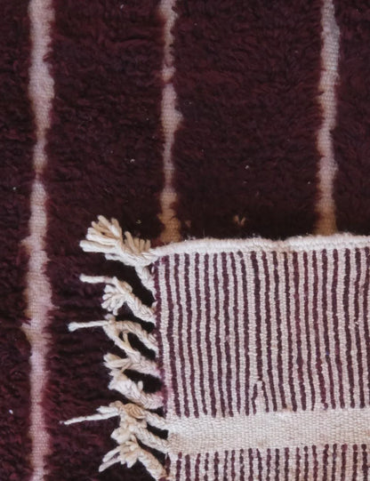 Deep Burgundy Moroccan Wool Rug 9.3 x 7.5 ft / 284 x 231 cm - Surcoma