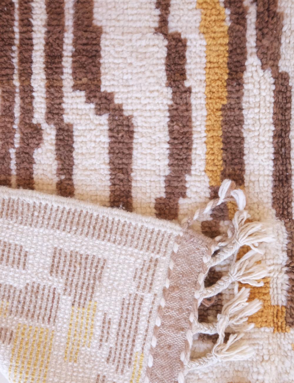 Customized Neutral Wool Rug - Echoes Of Love 49