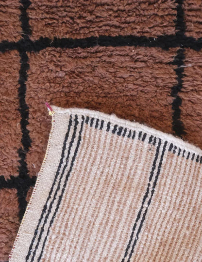 Brown Moroccan Rug 8.4 x 7 ft / 256 x 216 cm - Surcoma