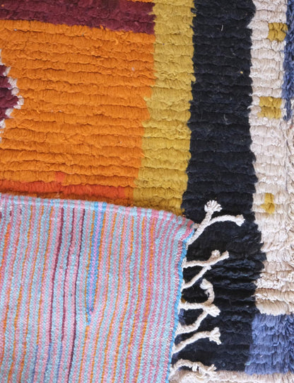Colorful Moroccan Wool Rug 11.5 x 8.1 ft / 349 x 248 cm - Surcoma
