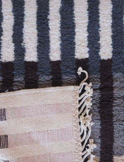 Modern Striped Moroccan Rug 9.8 x 8.3 ft / 300 x 253 cm - Surcoma