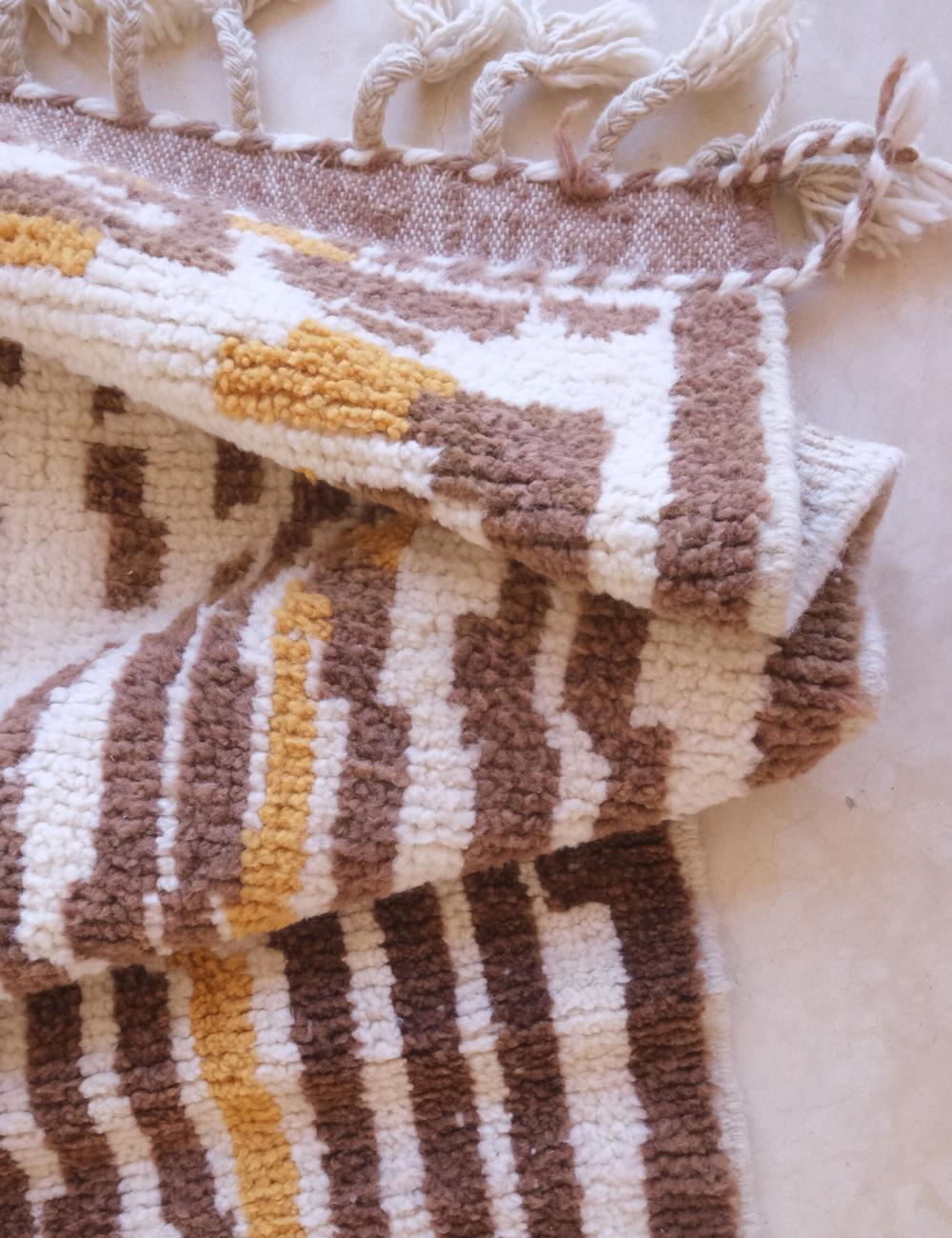 Customized Neutral Wool Rug - Echoes Of Love 49