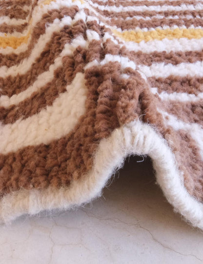 Customized Neutral Wool Rug - Echoes Of Love 49
