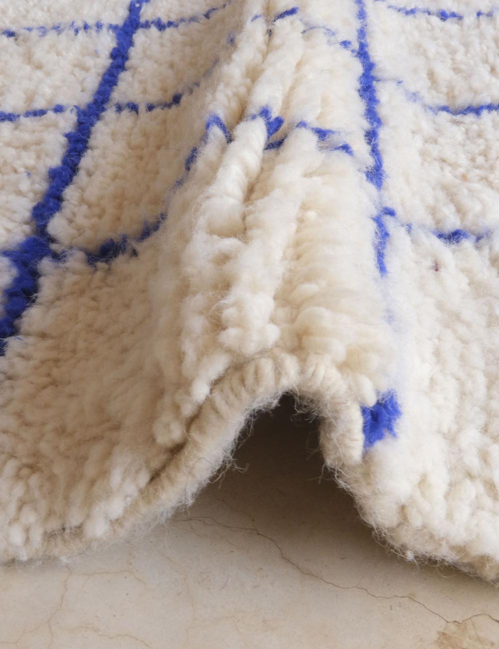 Contemporary Moroccan Blue Rug 8.7 x 5.9 ft / 264 x 180 cm