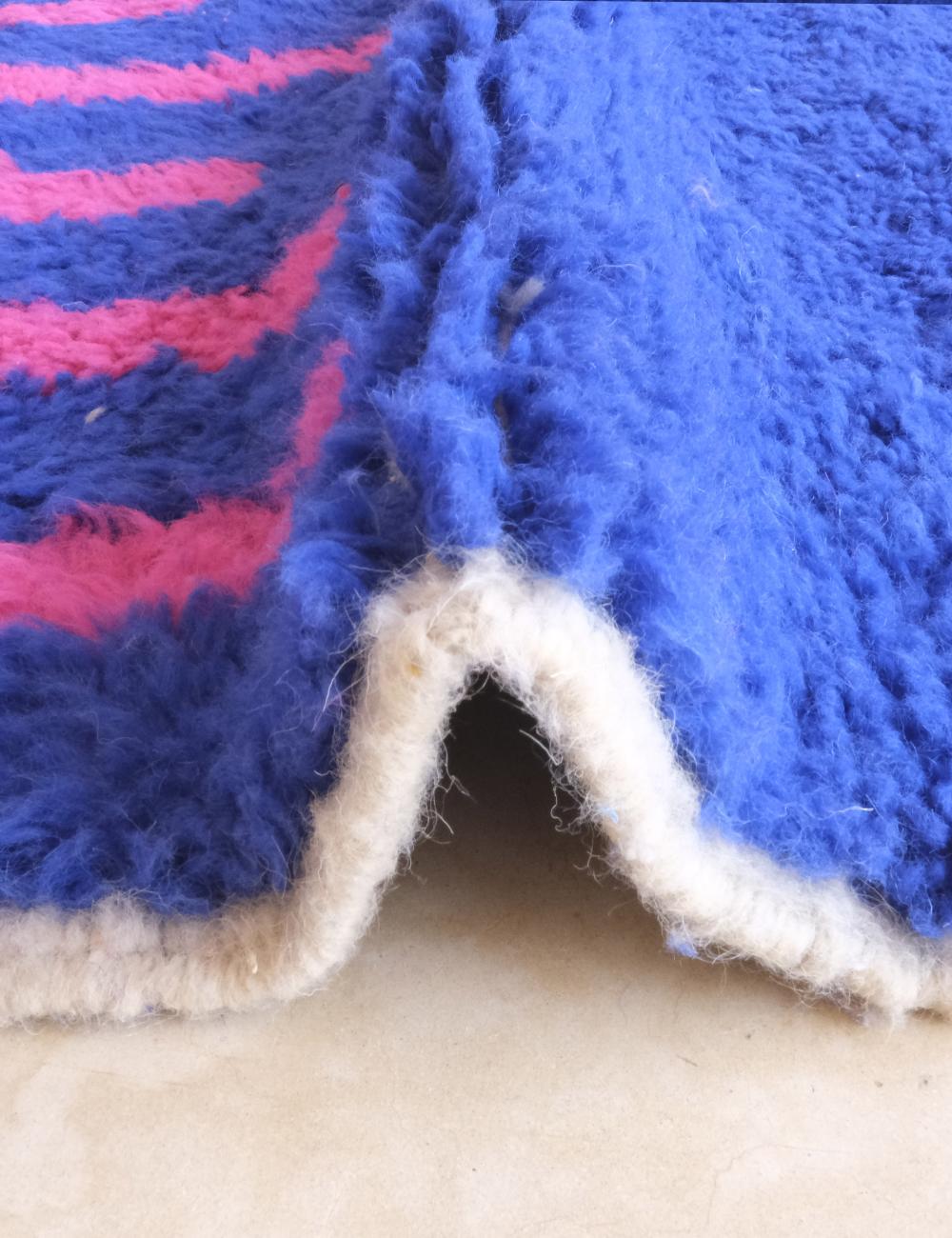 Customized Pink and Blue Moroccan Rug - Forma 22