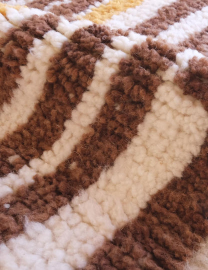 Customized Neutral Wool Rug - Echoes Of Love 49