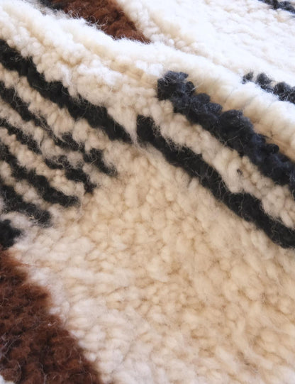 Neutral Checkered Moroccan Rug - Forma 108