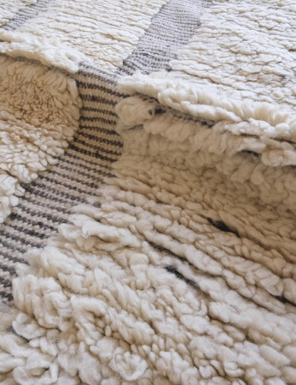 Custom Ivory Moroccan Textured Rug - Forma 23