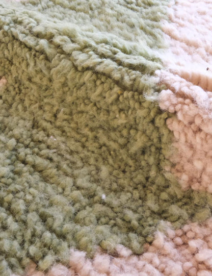 Custom Green Geometric Moroccan Rug - Forma 70