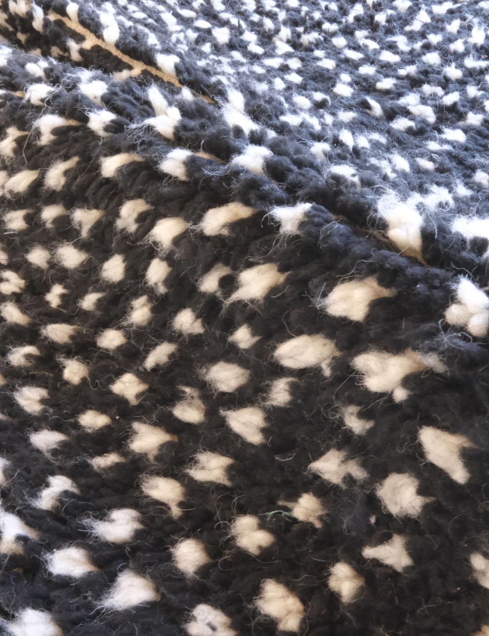 Black and Ivory Moroccan Rug - Forma 107