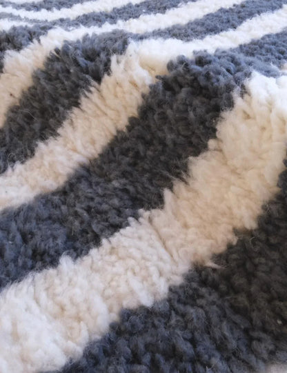 Modern Striped Moroccan Rug 9.8 x 8.3 ft / 300 x 253 cm - Surcoma