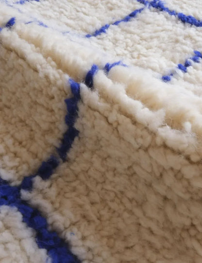 Contemporary Moroccan Blue Rug 8.7 x 5.9 ft / 264 x 180 cm - Surcoma