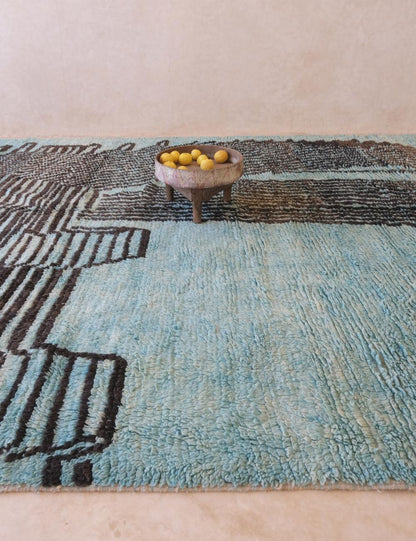 Abstract Moroccan Wool Rug 13.5 x 9.5 ft / 413 x 290 cm - Surcoma