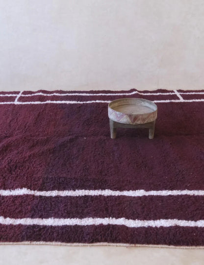 Burgundy Moroccan Wool Rug 10 x 8.4 ft / 306 x 257 cm - Surcoma