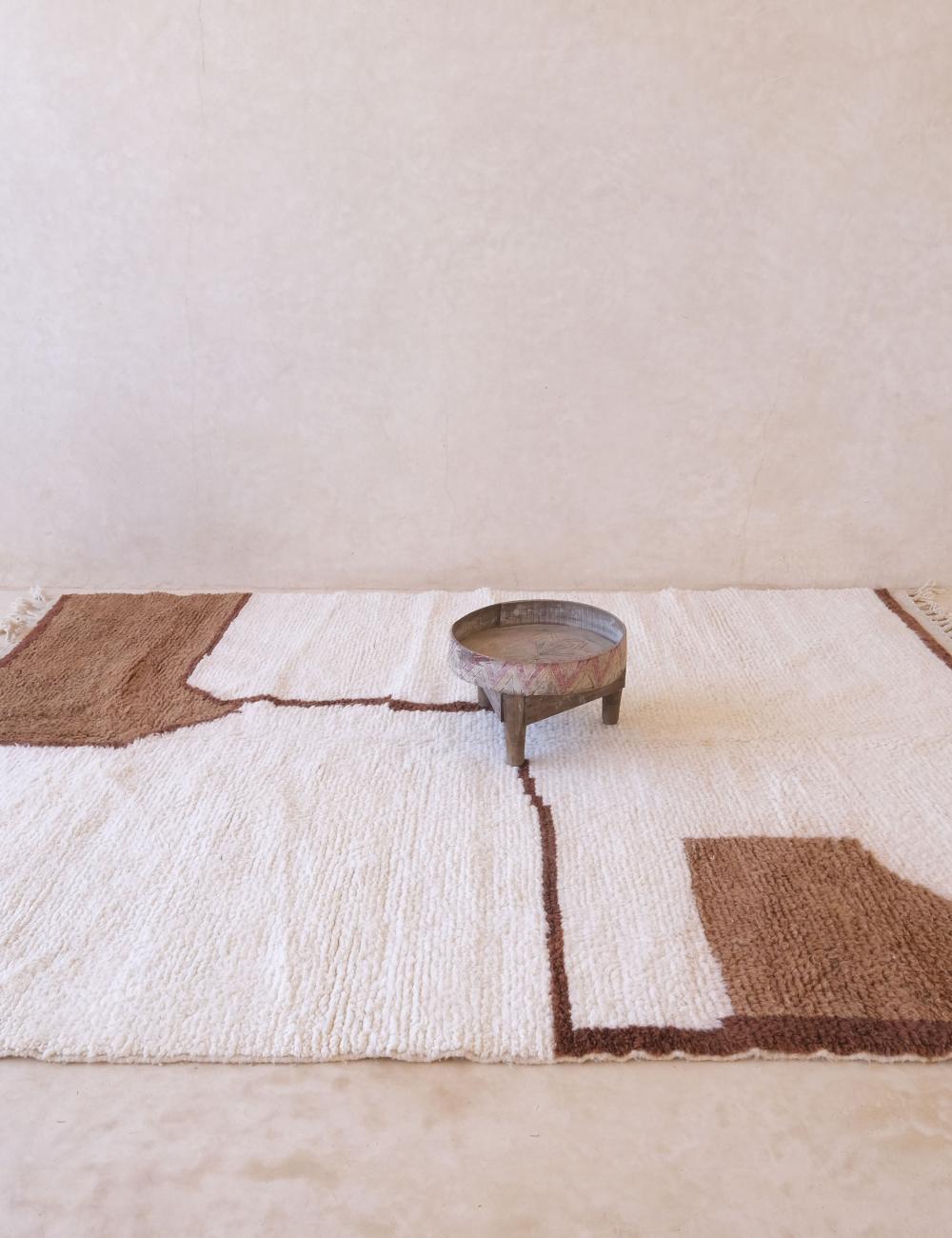 Brown Moroccan Contemporary Rug 9 x 7 ft / 275 x 215 cm
