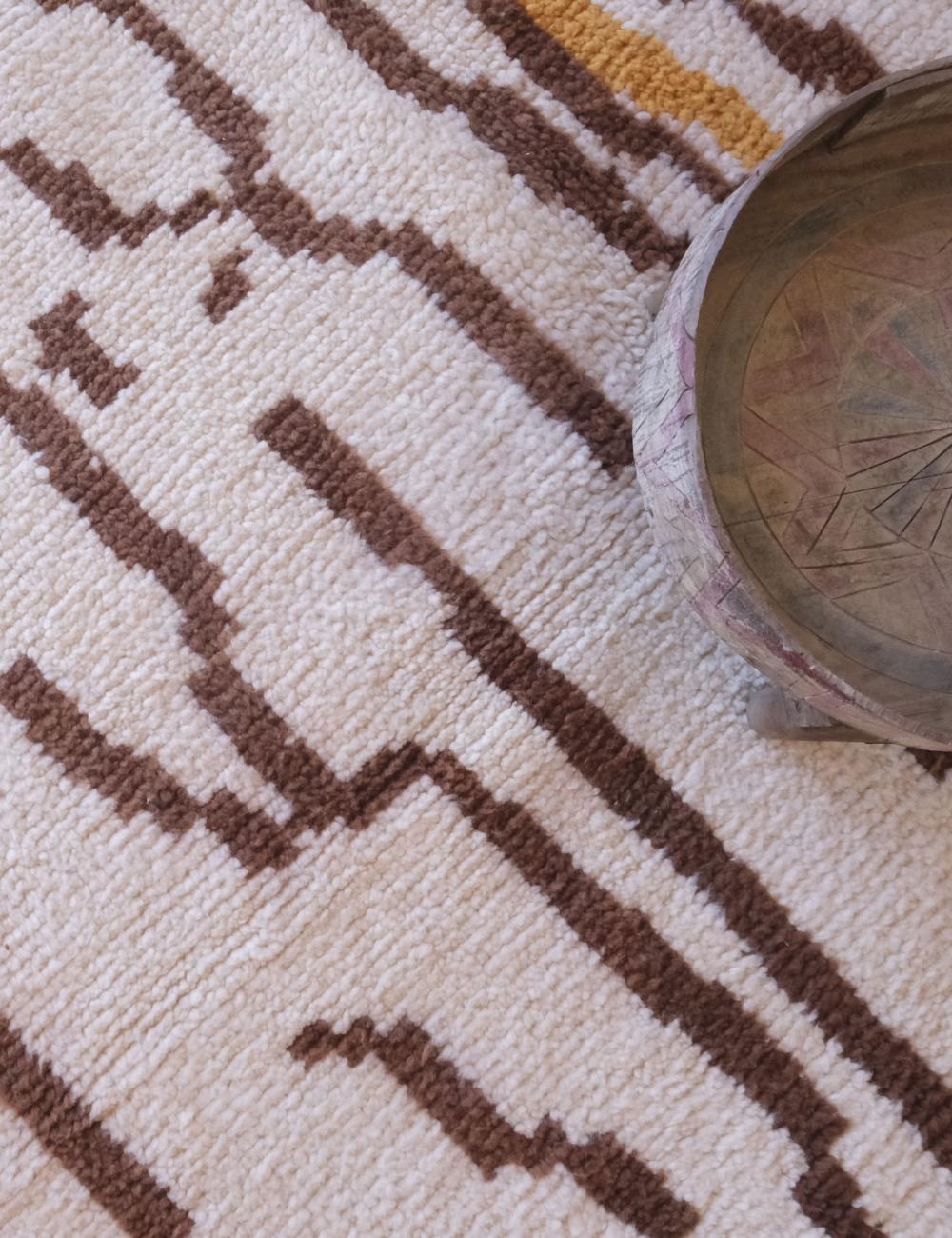 Customized Neutral Wool Rug - Echoes Of Love 49