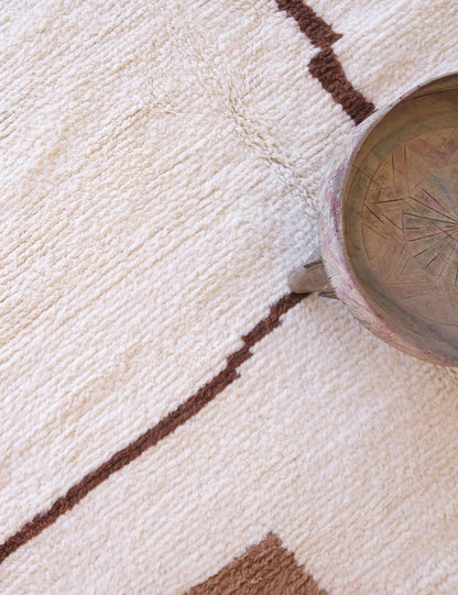 Brown Moroccan Contemporary Rug 9 x 7 ft / 275 x 215 cm - Surcoma