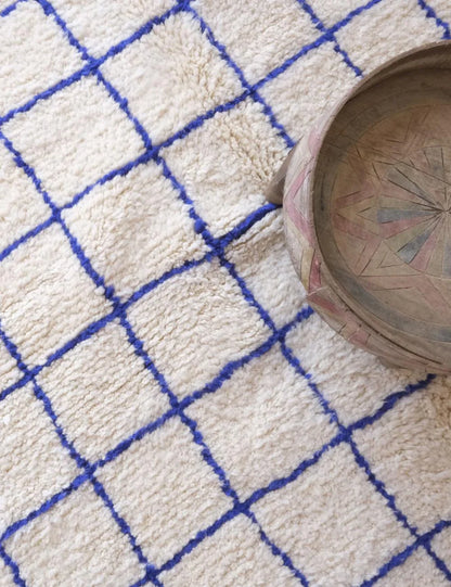 Contemporary Moroccan Blue Rug 8.7 x 5.9 ft / 264 x 180 cm - Surcoma