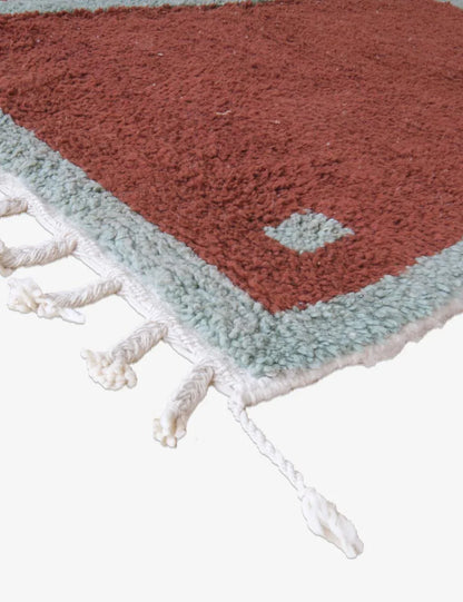 Brick Red Moroccan Rug 9.7 x 6.9 ft / 296 x 212 cm - Surcoma
