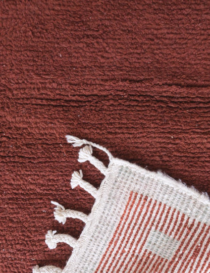 Brick Red Moroccan Rug 9.7 x 6.9 ft / 296 x 212 cm - Surcoma