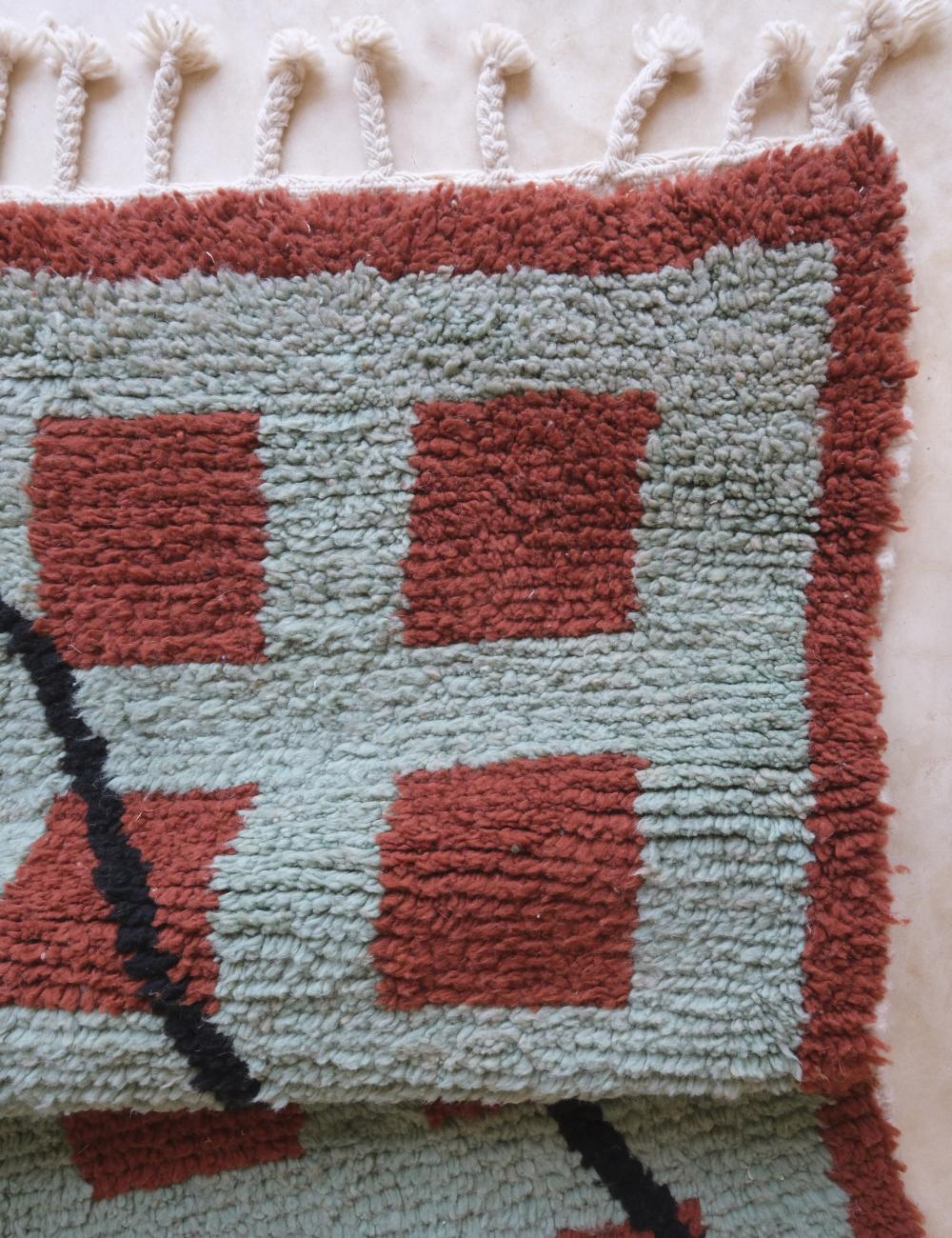 Brick Red Moroccan Rug 9.7 x 6.9 ft / 296 x 212 cm