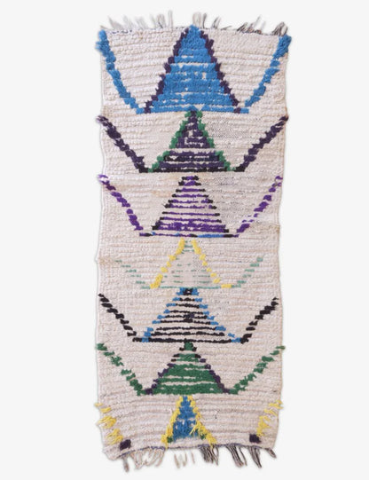 Moroccan Beige Rug 5.2 x 2.3 ft / 158 x 70 cm - Surcoma