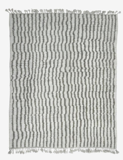 Custom Handmade Minimalist Berber Wool Carpet - Forma 87