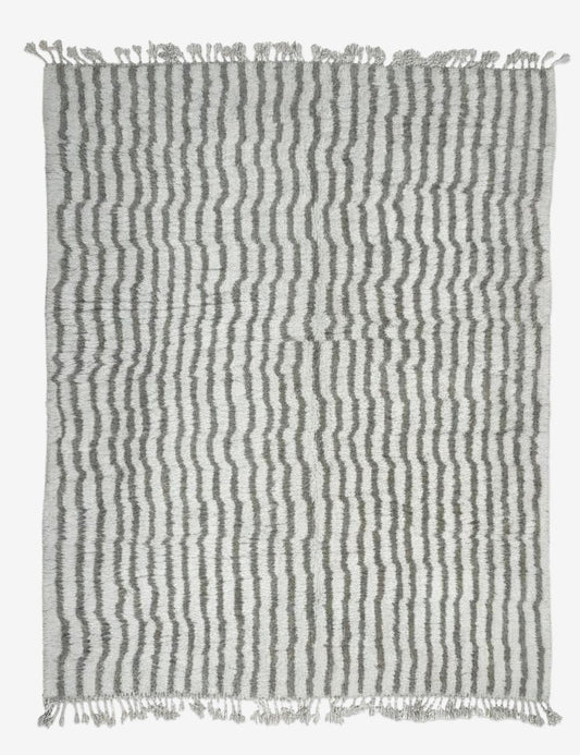 Custom Handmade Minimalist Berber Wool Carpet - Forma 87