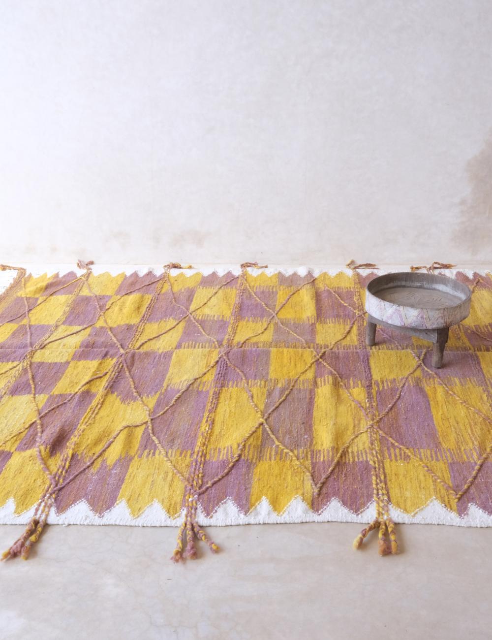 Flatweave Moroccan Kilim Rug 10.3 x 6.8 ft / 313 x 210 cm