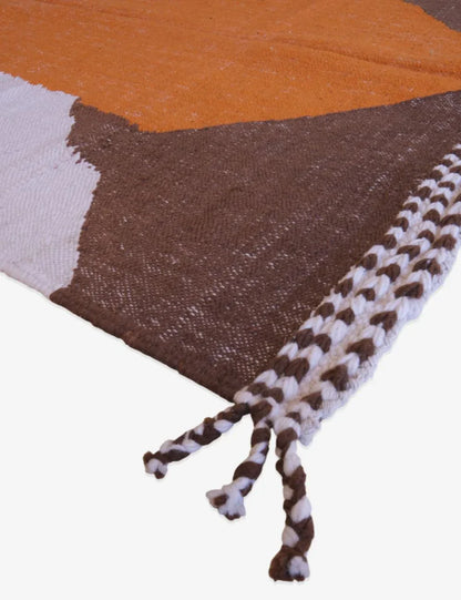 Flatwoven Moroccan Kilim Wool Rug 8.1 x 4.8 ft / 246 x 149 cm - Surcoma