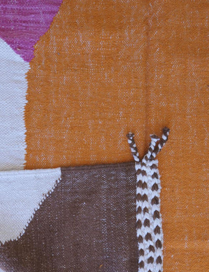 Flatwoven Moroccan Kilim Wool Rug 8.1 x 4.8 ft / 246 x 149 cm - Surcoma