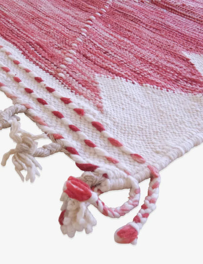 Moroccan Raspberry Kilim Rug 10 x 6.6 ft / 306 x 203 cm - Surcoma