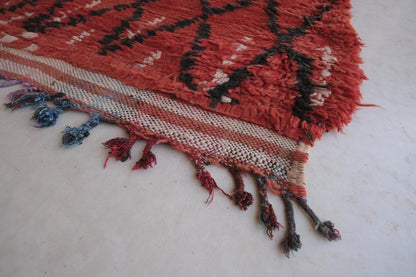 Genuine Red Abstract Moroccan Rug 10.7 x 6.9 ft / 327 x 212 cm - Surcoma