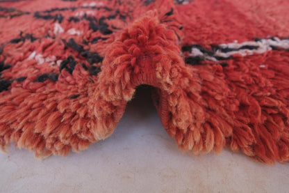 Genuine Red Abstract Moroccan Rug 10.7 x 6.9 ft / 327 x 212 cm - Surcoma