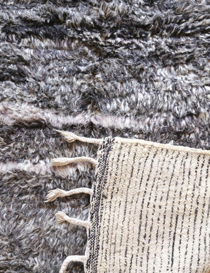 Gray Beni Ourain Moroccan Rug 7 x 4.2 ft / 212 x 130 cm - Surcoma