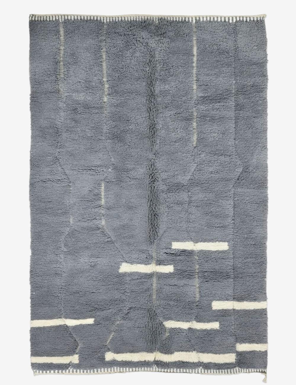 Gray Moroccan Rug Handmade Rug 8.9 x 5.9 ft / 270 x 180 cm