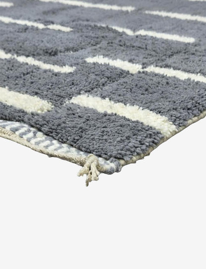 Gray Moroccan Rug Handmade Rug 8.9 x 5.9 ft / 270 x 180 cm