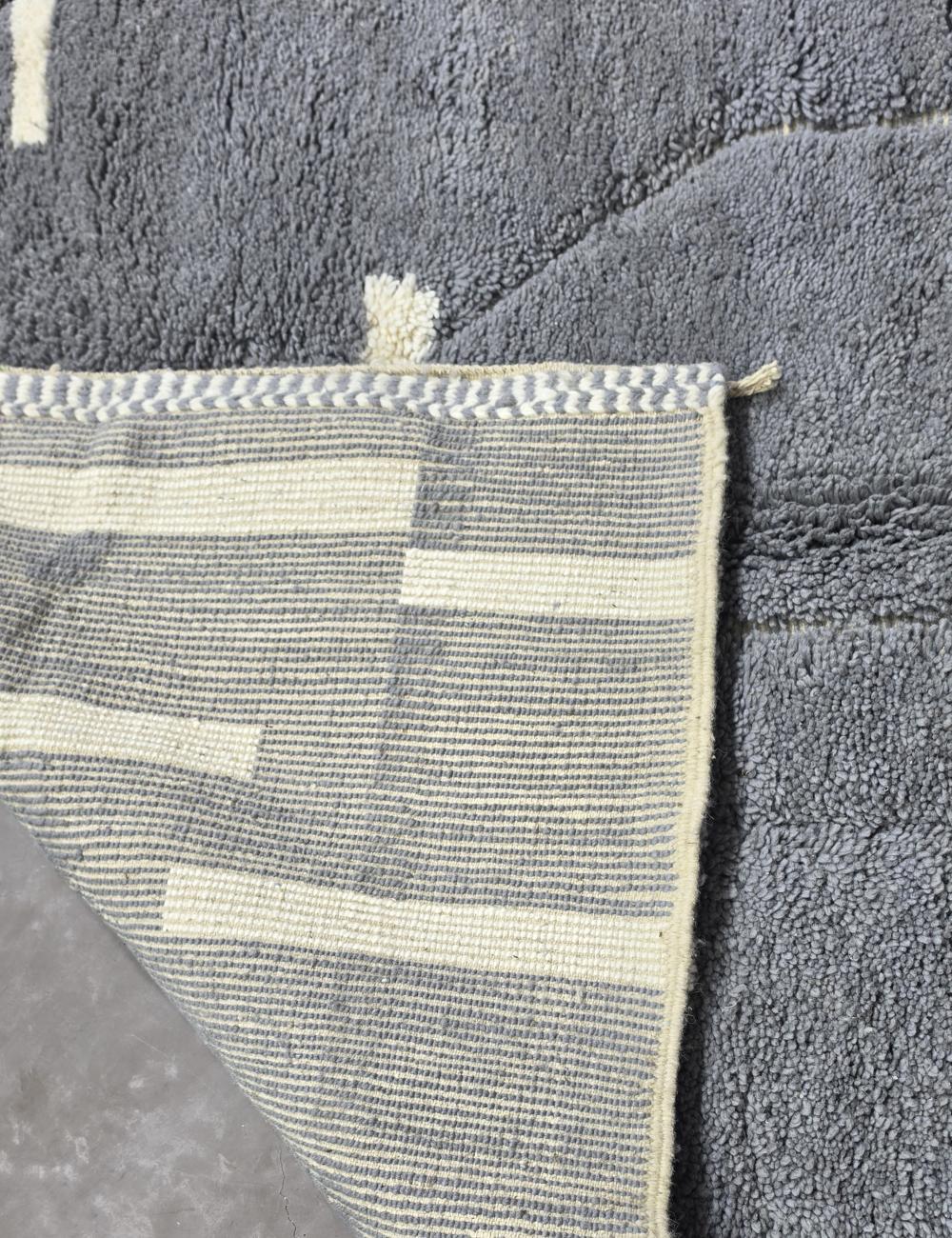 Gray Moroccan Rug Handmade Rug 8.9 x 5.9 ft / 270 x 180 cm