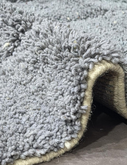 Gray Moroccan Rug Handmade Rug 8.9 x 5.9 ft / 270 x 180 cm