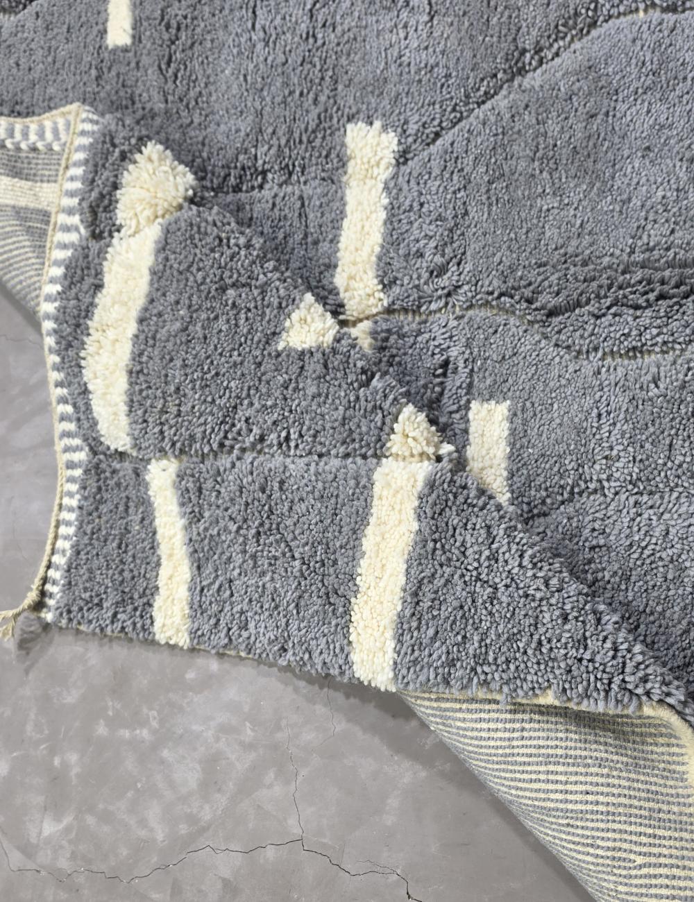 Gray Moroccan Rug Handmade Rug 8.9 x 5.9 ft / 270 x 180 cm