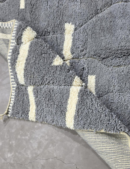 Gray Moroccan Rug Handmade Rug 8.9 x 5.9 ft / 270 x 180 cm