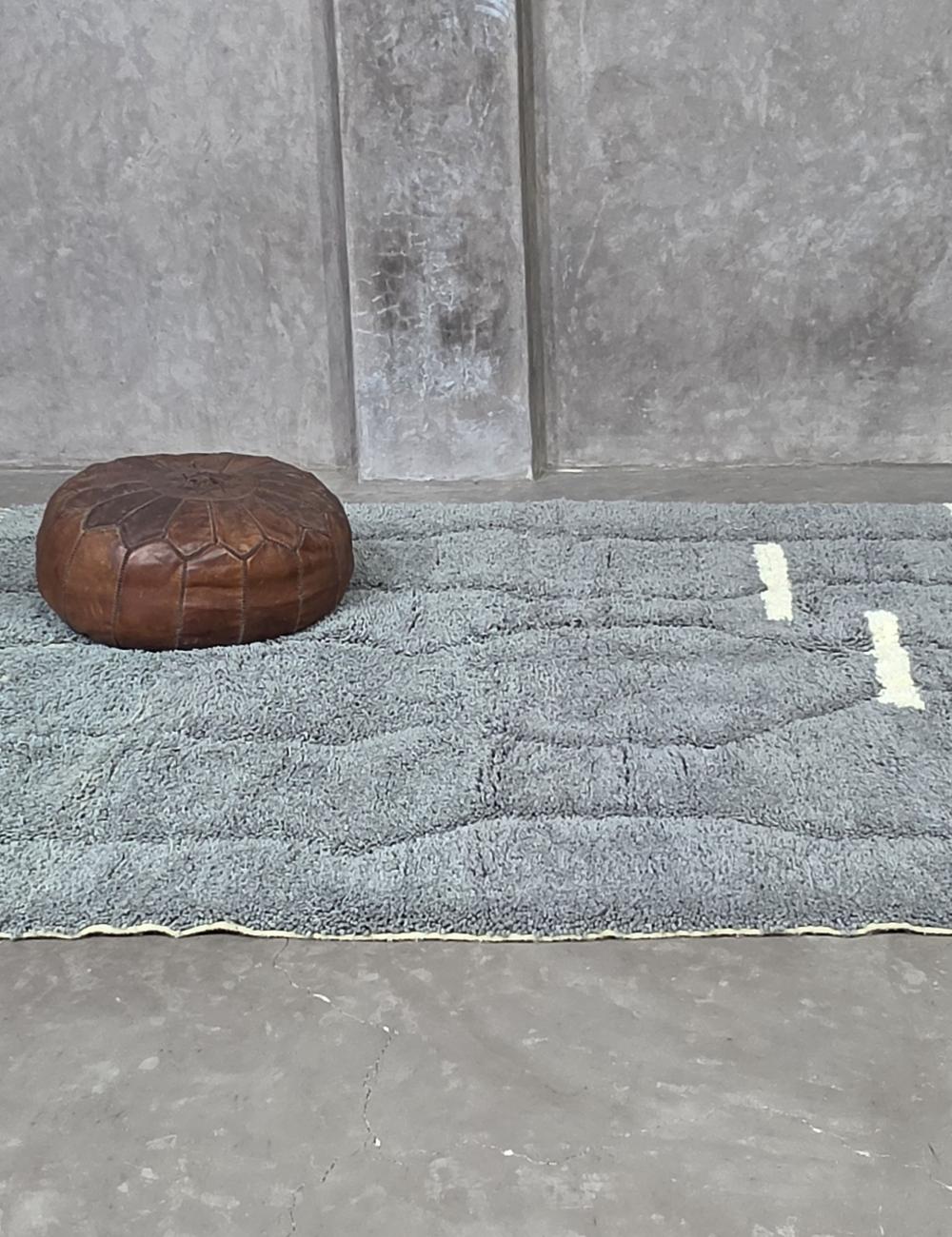 Gray Moroccan Rug Handmade Rug 8.9 x 5.9 ft / 270 x 180 cm