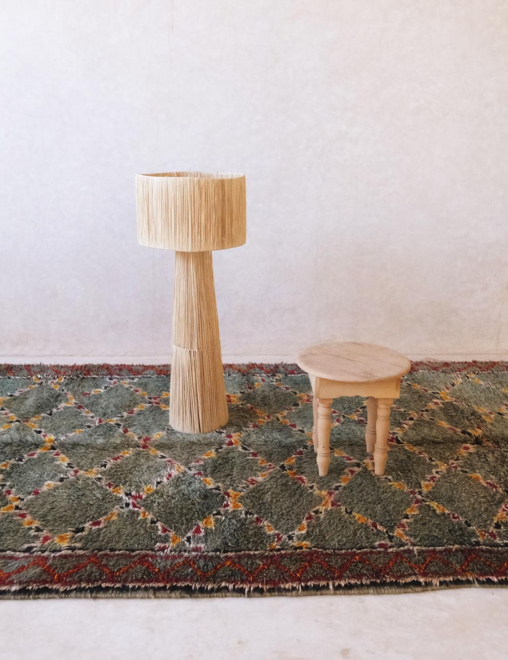 Emerald Green Collectible Moroccan Wool Rug 10.6 x 5.8 ft / 323 x 177 cm